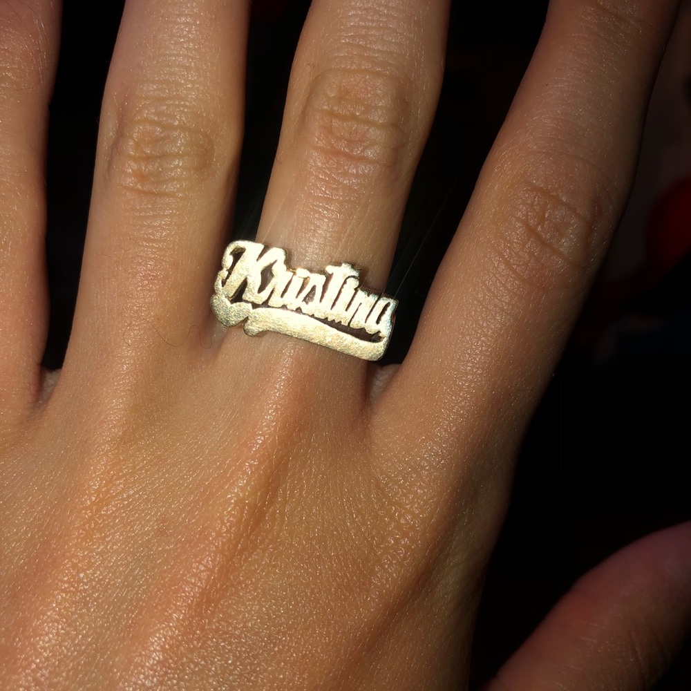 10k gold name ring